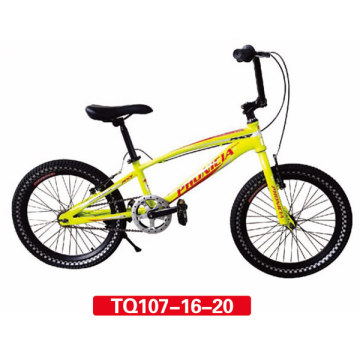 Bicicleta BMX Freestyle de color amarillo de 20 pulgadas